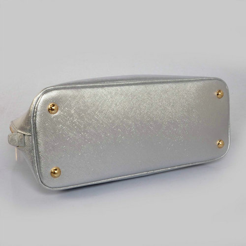 2016 Prada Saffiano Lux Top Handle Borse BL0837 pelle argento