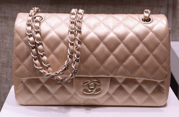 Chanel 2.55 Series Flap Bag Gold Original Caviar Leather A1112 Gold