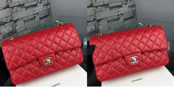 Chanel 2.55 Series Flap Bag Lambskin Leather A5024 Red