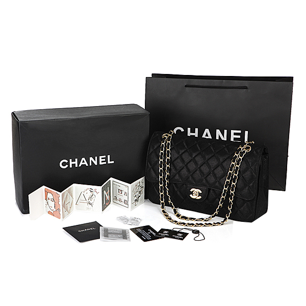 Chanel Classic Flap Bag 2.55 Series Original Grain Leather CHA1112 Black