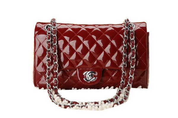 Chanel Classic Flap Bag 2.55 Series Patent Leather CHA1112 Burgundy