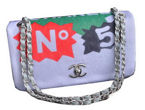 Chanel Patchwork Shearling Flap Bags CHA92592 Grey