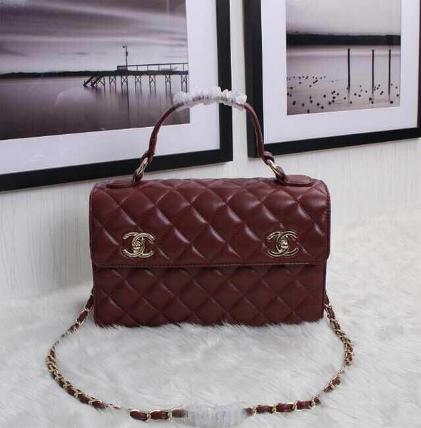 Chanel Spring Summer 2015 Tote Bag Sheepskin Leather A2233 Burgundy