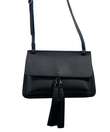 Gucci Bamboo Daily Leather Flap Shoulder Bags 370826 Black