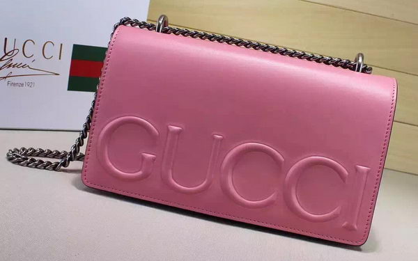 Gucci XL Calfskin Leather mini Bag 421850 Pink