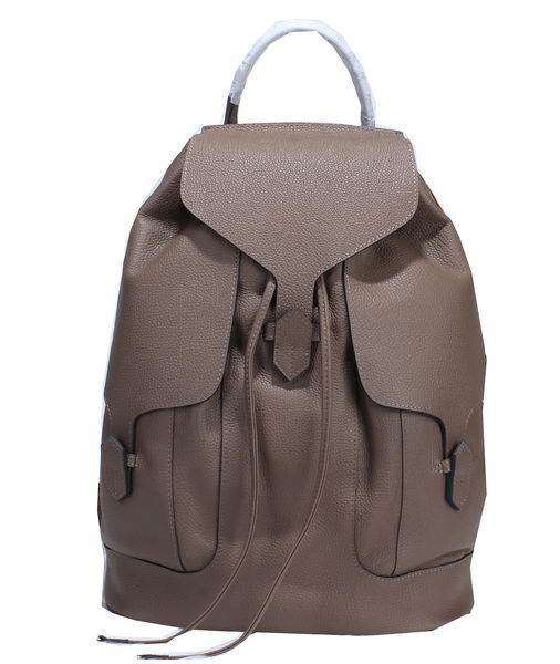Hermes Calfskin Leather Backpack H1718 Grey
