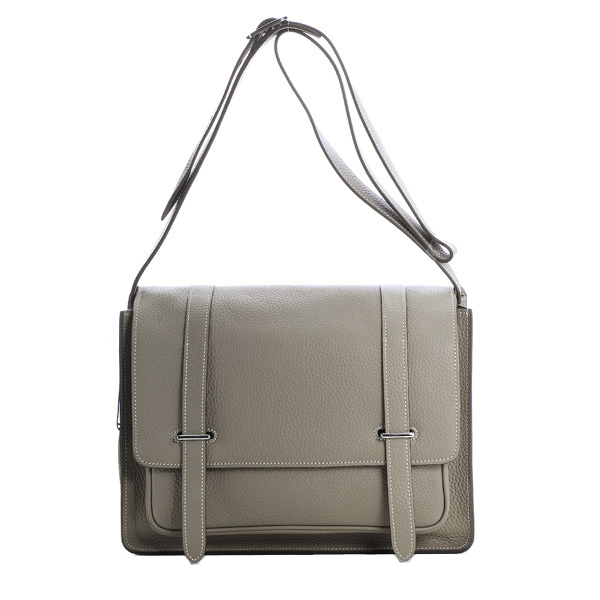 Hermes Etriviere Messenger Bag Grainy Leather H1069 Grey