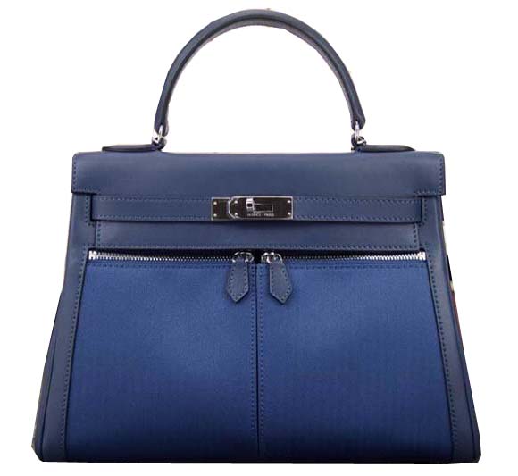 Hermes Kelly Lakis Tote Bag H3658 Blue