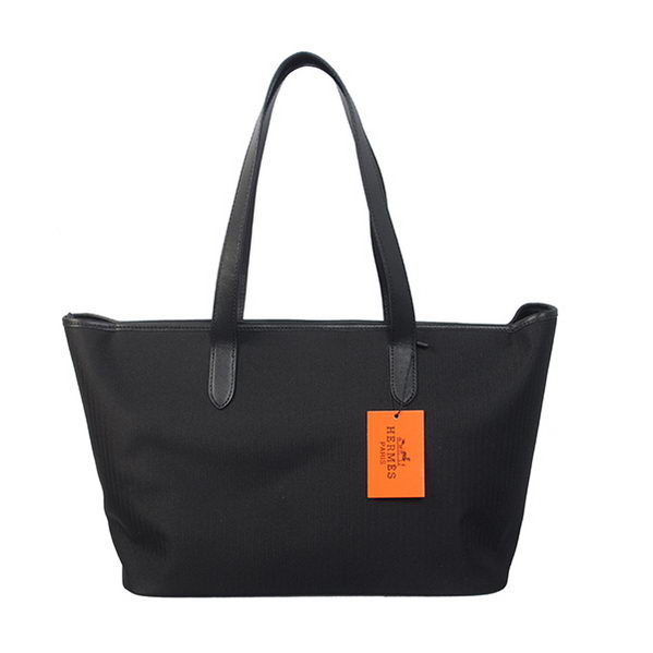 Hermes Shoulder Bag Canvas & Leather H1670 Black