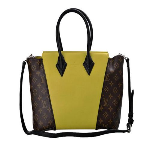 Louis Vuitton Monogram W Bag M40841 Canvas & PM pelle gialla