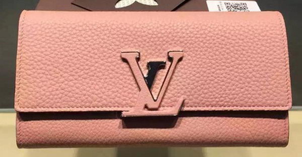 Louis Vuitton Litchi Leather LOUISE WALLET M60766 Pink