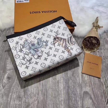 Louis Vuitton Monogram Savane Canvas POCHETTE VOYAGE MM M66639 White