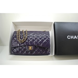 Borse Chanel A47600 In Pelle Di Brevetto Con Hardware Oro In Vio