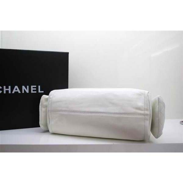Borse Chanel A47977 Bowling In Pelle Caviale Bianco