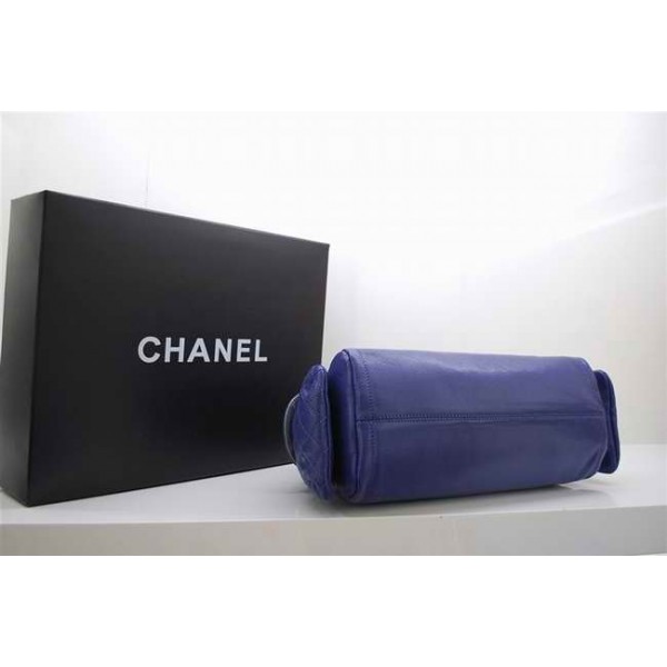 Chanel A47977 Borse Bowling In Pelle Caviar Blue