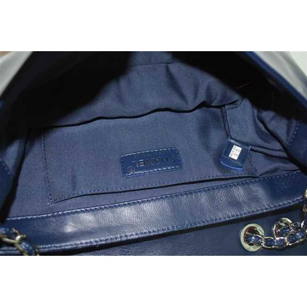 Rossetti Logo Doppia C Chanel Flap Borse In Vernice Blu Con Shw