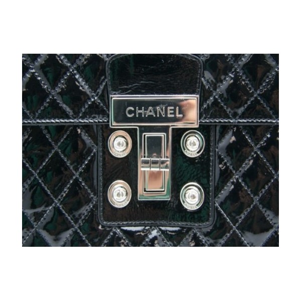 Chanel Nuovo Borse In Vernice Nera Con Chanel Signature