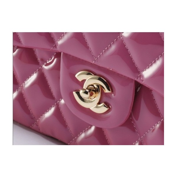 Maroon Chanel A47600 Brevetti Flap Borse In Pelle Con Maxi Oro H