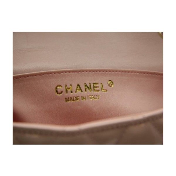 Nuovo Chanel 2011 Borse Flap In Pelle Verniciata Rosa Con Ghw