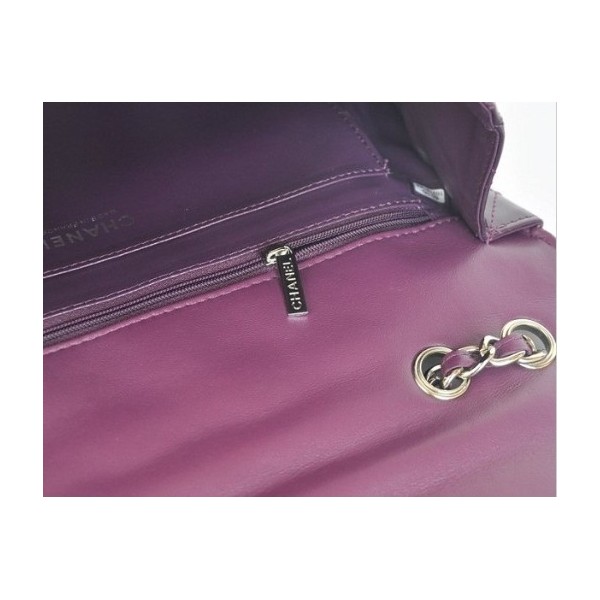 Viola Borse Chanel A28600 Flap In Pelle Patent Con Silver Hw