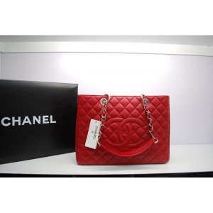 Borse Chanel A50995 Classic Red Caviar Gst Commerciale Con Ecs