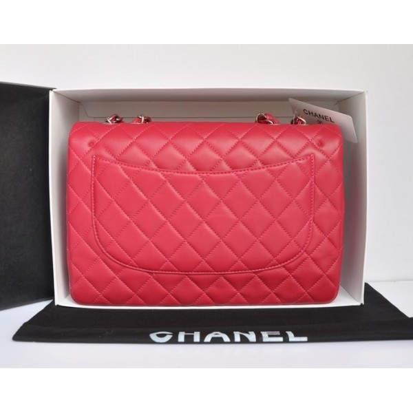 Rose Red Chanel A28600 Flap Borse Agnello Con Shw