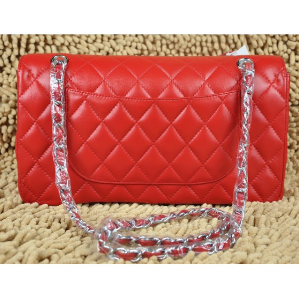 Chanel A01113 Flap In Pelle Di Agnello Borse Rosso Con Hardware