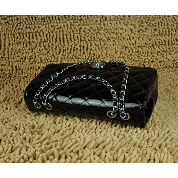 Chanel A28600 Borse Jumbo Flap In Vernice Nera Con Shw