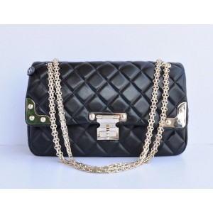 Chanel Flap Bag 2011 Black Agnello Doro
