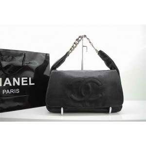 Chanel 36035 Black Veins Borse In Pelle Fiore