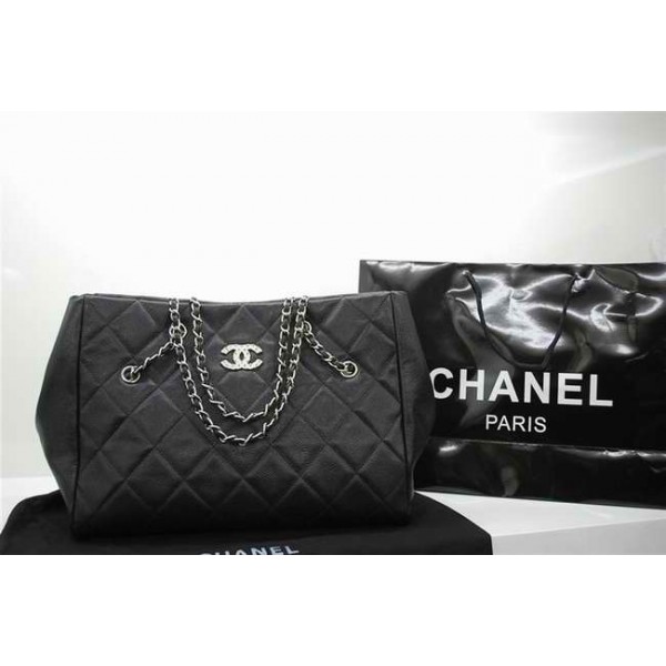Chanel 36060 Caviar Borsa A Tracolla In Pelle Di Colore Nero