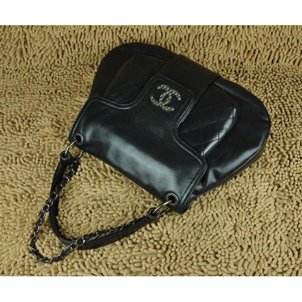 Chanel Black Leather Bag Cereali