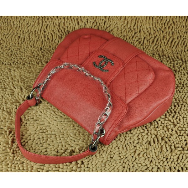 Chanel In Pelle Fiore Rouge Tote