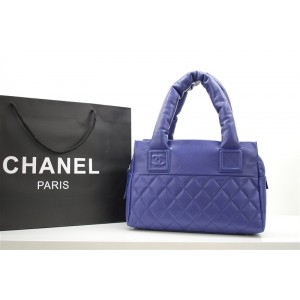 Chanel A48619 Piccoli In Pelle Con Zip Caviar Blu Borsa