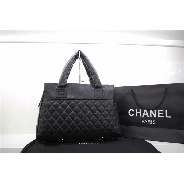 Chanel A48620 Caviar Leather Borse Zipper Black
