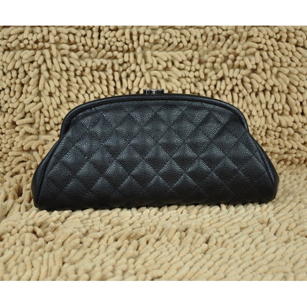 Chanel A32342 Caviar Black Leather Clutch