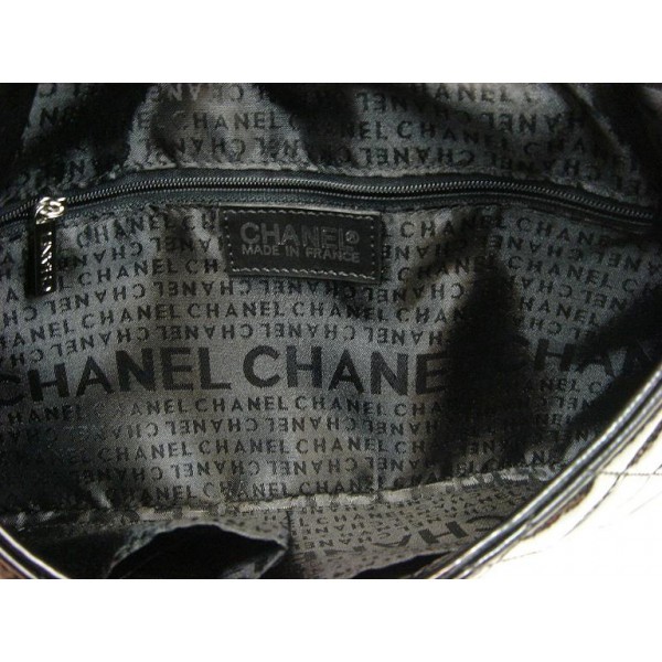 Chanel Quilted A37222 Vernice Nera Frizione Borse