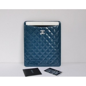 Chanel A50974 Porta Ipad In Vernice Blu