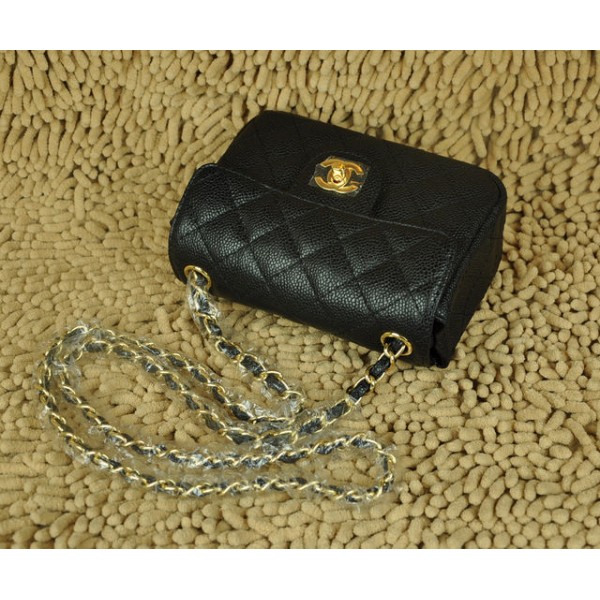 Chanel Classic Flap Borse In Pelle Caviale Mini Con Gold Hw