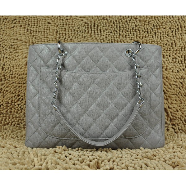 Chanel A20995 Classic Grigio Caviar Leather Gst Shopping Bags