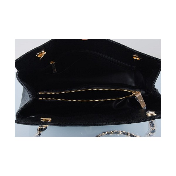 Chanel Caviar Leather Bag Nera Con Oro Hw