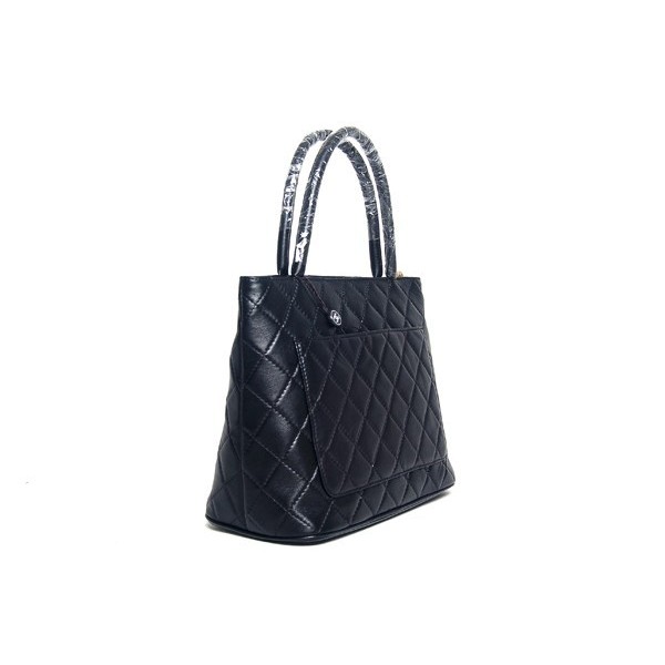 Chanel Classic Black Agnello Tote Borse & A01804
