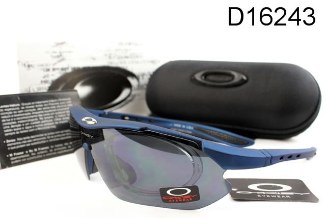 Oakley Double Lens AAA Occhiali Da Sole Shield Profondità Blu Telaio