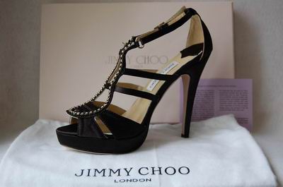 Jimmy choo Satin Platform Sandal Black Sandal