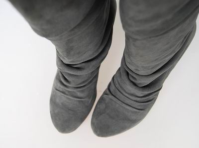 Christian Louboutin Scrunch Boots in Grey