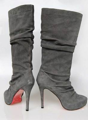 Christian Louboutin Scrunch Boots in Grey