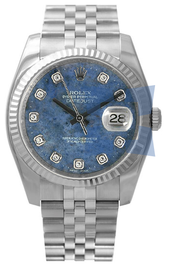 Rolex Datejust Series Mens Automatic 18k White Gold Wristwatch 116234WGDSod