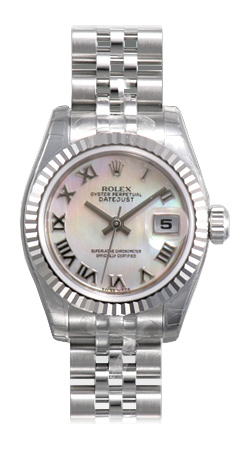 Rolex Lady Datejust Series Ladies 18kt White Gold Automatic Wristwatch 179174-MRJ