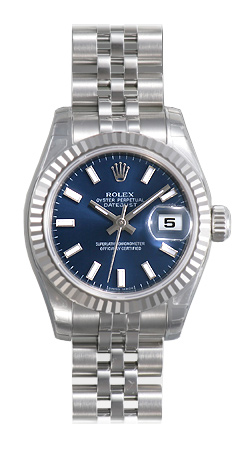 Rolex Lady Datejust Series Ladies 18kt White Gold Automatic Wristwatch 179174-BLSJ