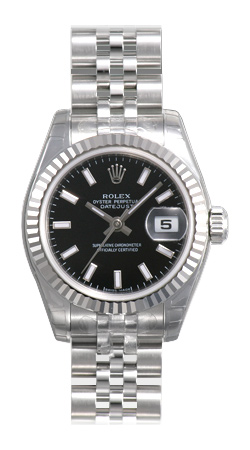 Rolex Lady Datejust Series Ladies 18kt White Gold Automatic Wristwatch 179174-BKSJ